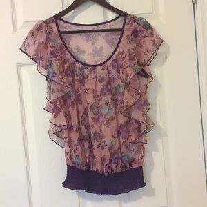 Romantic ruffles Chiffon top